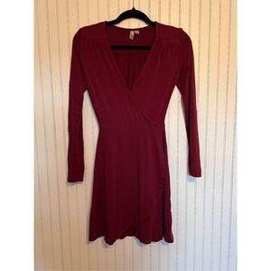 ASOS Maroon Long Sleeve Dress